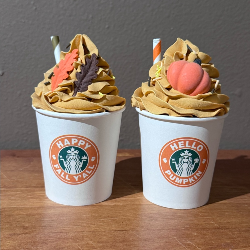 Mini Starbucks Inspired Pumpkin Spice Latte Cups (2 pack)